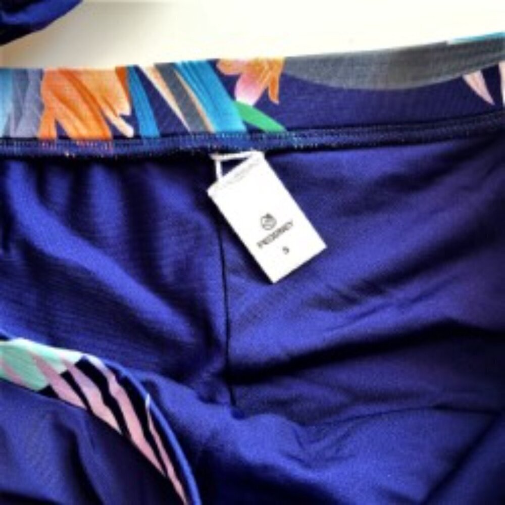 TROPICAL TANKINI SET BOY SHORTS TWO PIECE SWIMSUIT - Picture 11 of 12